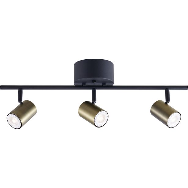 Kattospotti Heat Gold Tube 3-osainen tanko GU10 kulta/musta