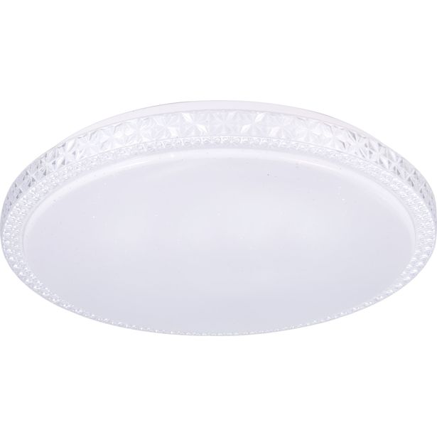 Plafondi Heat Kristalli Easy Mount LED CCT 24W 2400lm Ø40cm kaukosäädin himmennettävä valkoinen