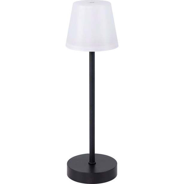 Ladattava pöytävalaisin Heat Terde LED 38cm IP44 himmennettävä musta