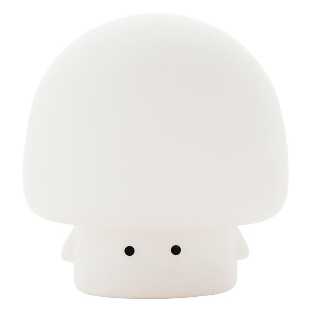 Yövalo Heat Sieni silikoni 12.4cm ladattava himmennettävä valkoinen