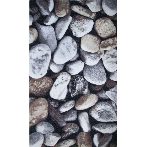 Kynnysmatto Hestia Stones, 45x75cm, harmaa