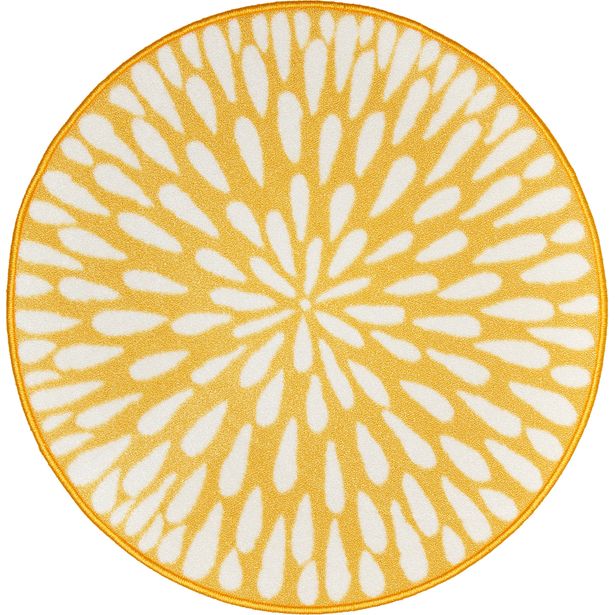 Pyöreä matto Hestia Pisara Ø80cm keltainen