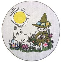 Pyöreä matto Muumi Ystävät harmaa, eri kokoja