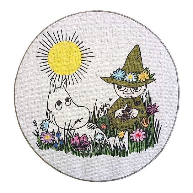 Pyöreä matto Muumi Ystävät Ø80cm harmaa