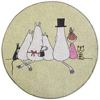 Pyöreä matto Muumi Yhdessä Ø80cm vihreä