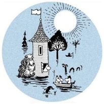 Pyöreä matto Muumi Suuri tulva Ø80cm sininen