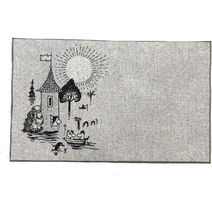 Matto Muumi Suuri Tulva 50x80cm harmaa