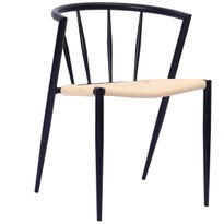 Ruokatuoli Basic Home Winston, 2 kpl, beige/musta, tammenväriset metallijalat