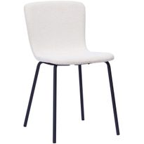 Ruokatuoli Basic Home Katy, 2 kpl, bouclé verhoilu, mustat metallijalat