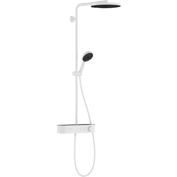 hansgrohe Pulsify S Showerpipe 260 1jet, Shower TabletSelect 400 suihkutermostaatti (Huom! Tuote ei sovellu kohteisiin, joissa on pintaan asennetut vesijohdot)