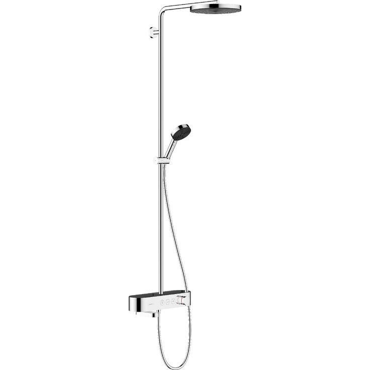 hansgrohe Pulsify S Showerpipe 260 1jet, ShowerTablet Select 400 amme/suihkutermostaatti (Huom! Tuote ei sovellu kohteisiin, joissa on pintaan asennetut vesijohdot)