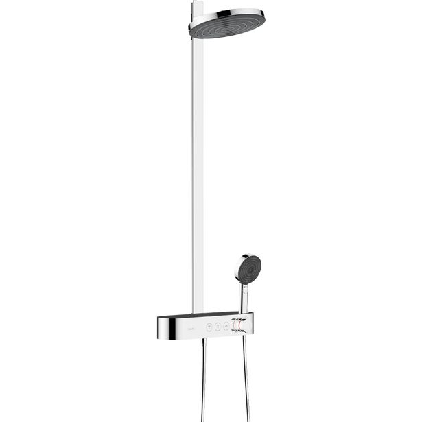 hansgrohe Pulsify S Showerpipe 260 2jet, EcoSmart Shower TabletSelect 400 suihkutermostaatti (Huom! Tuote ei sovellu kohteisiin, joissa on pintaan asennetut vesijohdot)