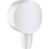 Seinäliitin Hansgrohe FixFit S muoviliitos takaiskuventtiilillä, piiloasennus, mattavalkoinen