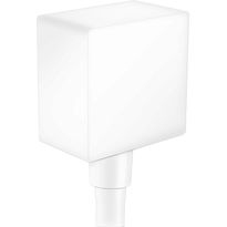 Seinäliitin Hansgrohe FixFit neliö takaiskuventtiilillä, piiloasennus, mattavalkoinen