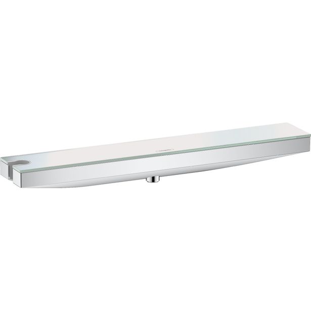 hansgrohe Rainfinity FixFit Porter seinäliitin 500, suihkupidike vasen, säilytyshylly, piiloasennus