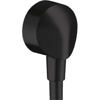 Seinäliitin Hansgrohe FixFit E ilman takaiskuventtiiliä, piiloasennus, mattamusta