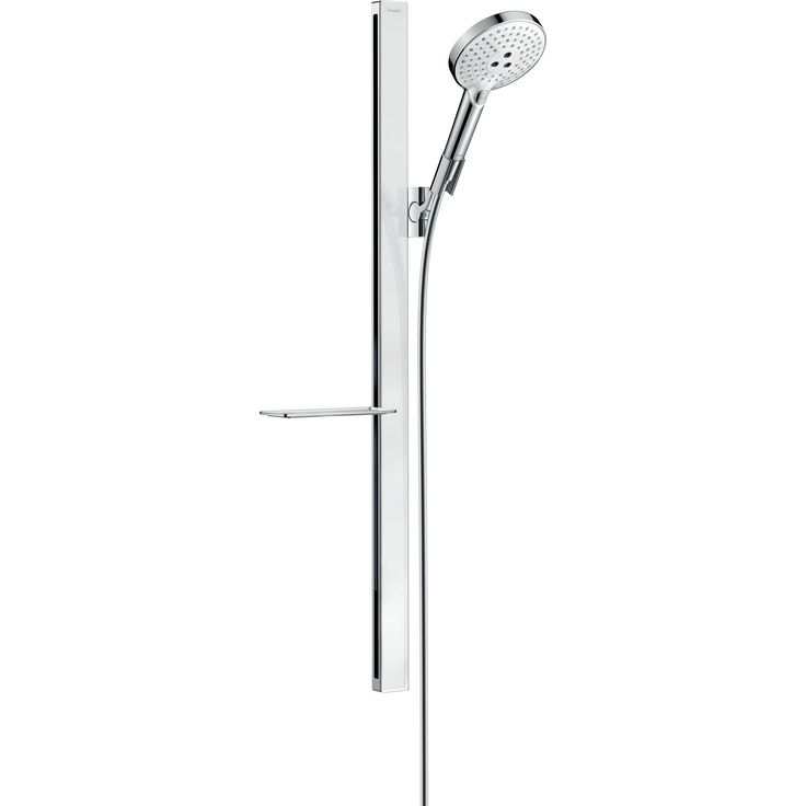 hansgrohe Raindance Select S suihkusetti 120 3jet tanko 90 cm, lasipinta, saippua-alusta