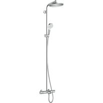 Sadesuihkusetti Hansgrohe Crometta S Showerpipe 240 1jet, termostaattihanalla, juoksuputkella, suihkupää ⌀240mm, kiiltävä kromi