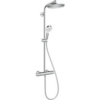 Sadesuihkusetti Hansgrohe Crometta S Showerpipe 240 1jet, termostaattihanalla, suihkupää ⌀240mm, kiiltävä kromi