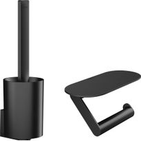 Kylpyhuonevarustesetti Hansgrohe WallStoris, matta musta