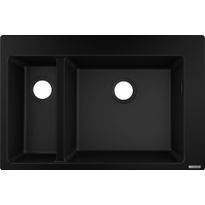 Kaksialtainen keittiöallas Hansgrohe S51 S510-F635, upotettava 180/450, Silicatec, eri värejä
