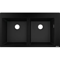 Kaksialtainen keittiöallas Hansgrohe S51 S510-F770, upotettava 370/370, Silicatec, eri värejä