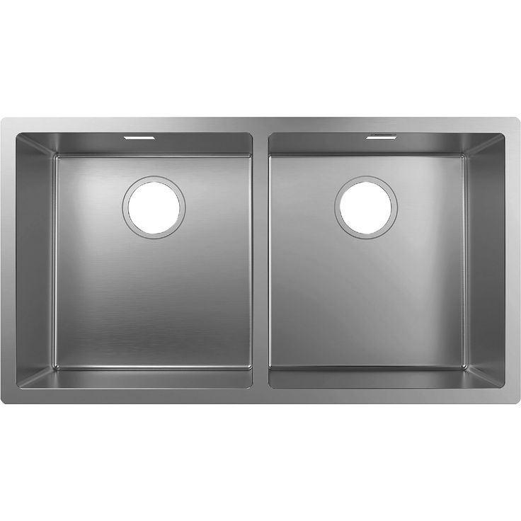hansgrohe S71 S719-U765 alta-asennettava teräsallas 370/370 kivitasoon