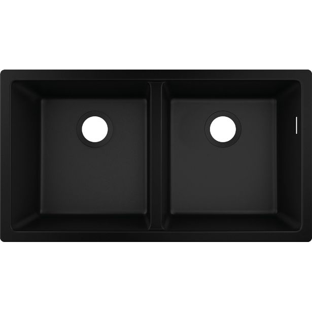 hansgrohe S51 S510-U770 alta-asennettava kaksialtainen SilicaTec allas 370/370 kivitasoon