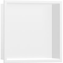 Seinään upotettava hylly Hansgrohe XtraStoris Original, kehyksellä, 300x150x70mm, mattavalkoinen