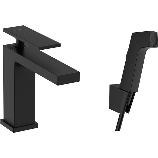 hansgrohe Tecturis E Yksiote pesuallashana 110 Bidette PushOpen-pohjaventtiilillä 160 cm suihkuletkulla