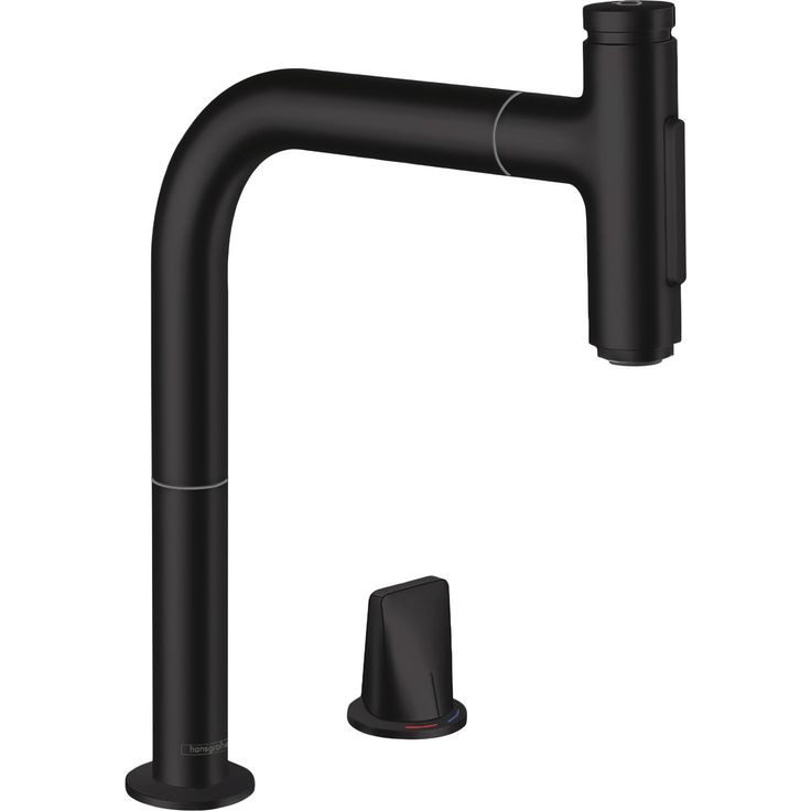 hansgrohe Metris Select M71 2-osainen yksiote keittiöhana 200 2jet, ulosvedettävä juoksuputki, sBox letkukotelo