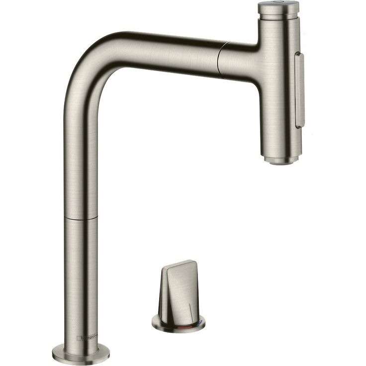 hansgrohe Metris Select M71 2-osainen yksiote keittiöhana 200 2jet, ulosvedettävä juoksuputki, sBox letkukotelo