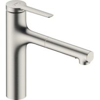 Keittiöhana Hansgrohe Zesis M33 160, ulosvedettävä juoksuputki, 2 jet, sBox lite, ruostumaton teräs