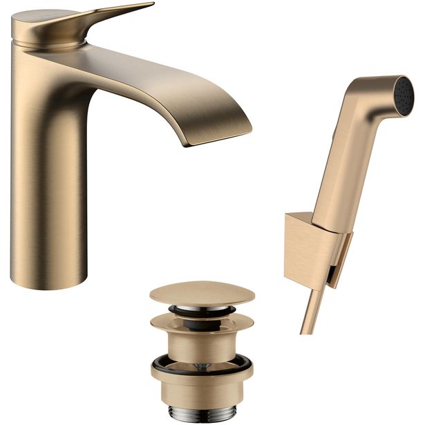 hansgrohe Vivenis Yksiote pesuallashana 110 Bidette pohjaventtiilillä