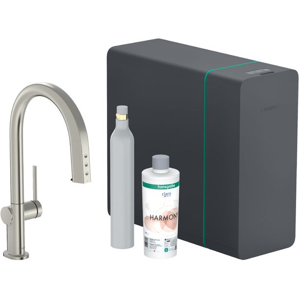 hansgrohe Aqittura M91 SodaSystem 210, Ulosvedettävä juoksuputki, 1jet, sBox, setti