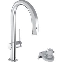 Keittiöhana Hansgrohe Aqittura M91 FilterSystem 210, ulosvedettävä juoksuputki 1jet, sBox, kromi