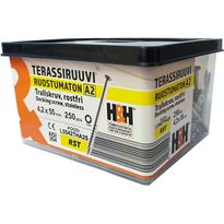 Terassiruuvi H&amp;H 55x4.2mm, A2, TX20, 250kpl/pkt