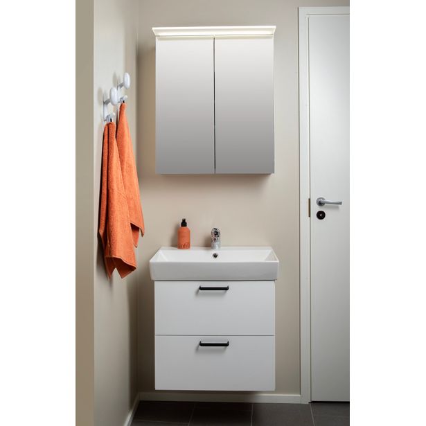 Allaskaappi Hiipakka Caino, laatikoilla, valkoinen