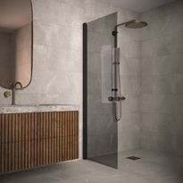 Suihkuovi Hietakari Classic 102, 779mm, musta profiili, savulasi, Verkkokaupan poistotuote