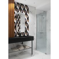 Suihkuseinä Hietakari Forma 301, harmaa/reeded, 530 mm, Verkkokaupan poistotuote