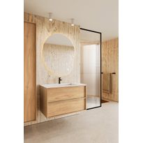 Allaskaappi altaalla Hietakari Casa H04, 1190x457x500 mm, valkoinen Corian-allas, eri värejä