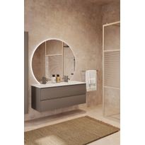 Allaskaappi kaksoisaltaalla Hietakari Luna L05, 1184x455x490 mm, valkoinen Corian-allas, eri värejä