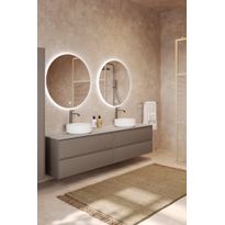 Kaksoisallaskaappi kahdella malja-altaalla Hietakari Luna L11, 1968x455 mm, eri vaihtoehtoja