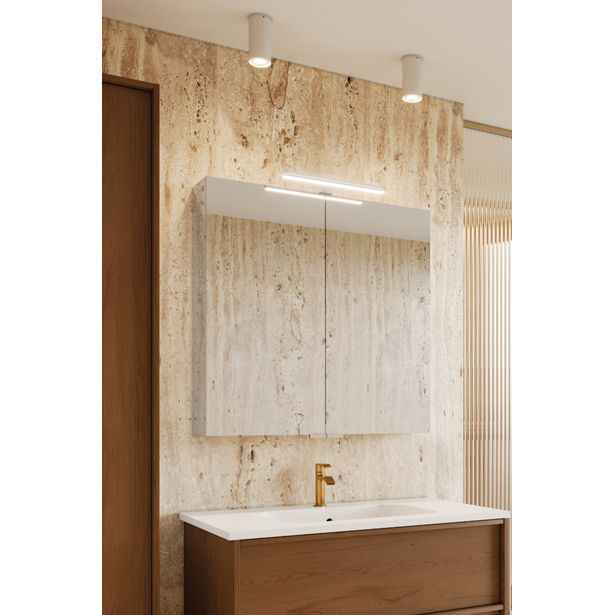 Peilikaappi Hietakari Modena Q06, ylävalolla ja pistorasialla, eri kokoja