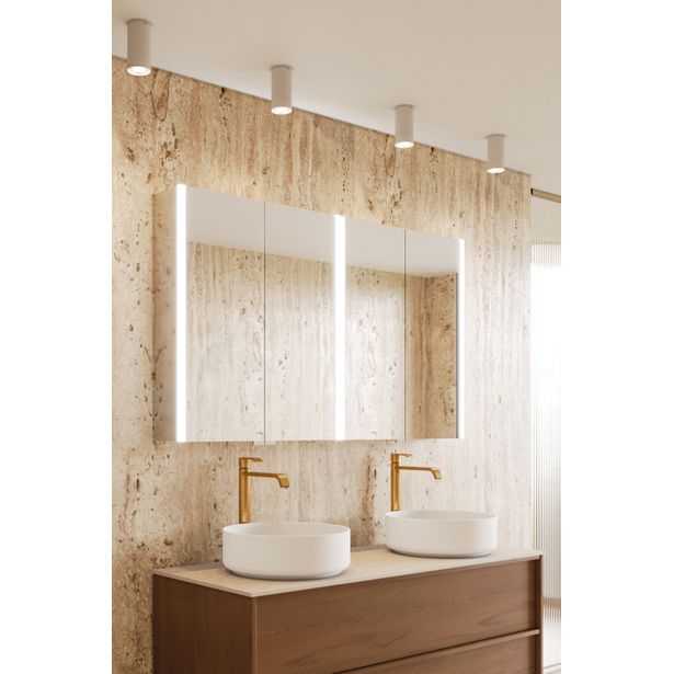 Peilikaappi Hietakari Modena Q03, pintavalaistuksella ja pistorasialla, eri kokoja