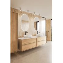 Kaksoisallaskaappi kahdella malja-altaalla Hietakari Casa H15, 1180x457 mm, eri vaihtoehtoja