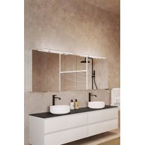 Peilikaappi Hietakari Modena Q09, ylävalolla ja pistorasialla, eri kokoja