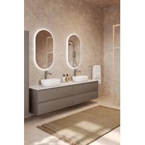 Kaksoisallaskaappi kahdella malja-altaalla Hietakari Luna L15, 1568x455 mm, eri vaihtoehtoja