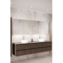 Peilikaappi Hietakari Modena Q16, hajavalaistuksella ja pistorasialla, eri kokoja