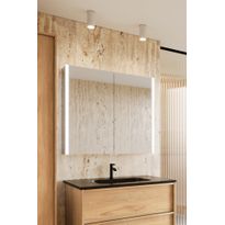 Peilikaappi Hietakari Modena Q01, pintavalaistuksella ja pistorasialla, eri kokoja